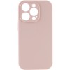 Чохол Silicone Case Full Camera Protective (AA) NO LOGO для Apple iPhone 13 Pro Max (6.7"), Рожевий / Pink Sand