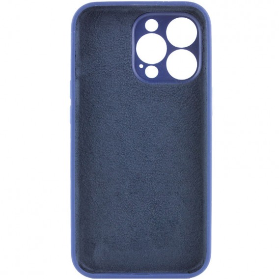 Чехол Silicone Case Full Camera Protective (AA) NO LOGO для Apple iPhone 13 Pro Max (6.7"), Синий / Deep navy