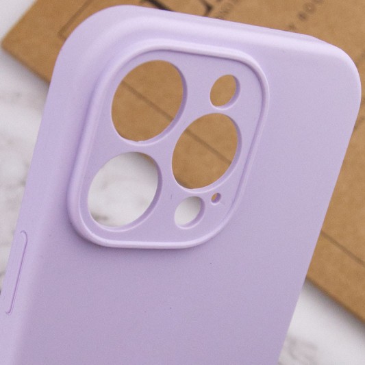 Чохол Silicone Case Full Camera Protective (AA) NO LOGO для Apple iPhone 13 Pro Max (6.7"), Бузковий / Lilac - зображення 5 