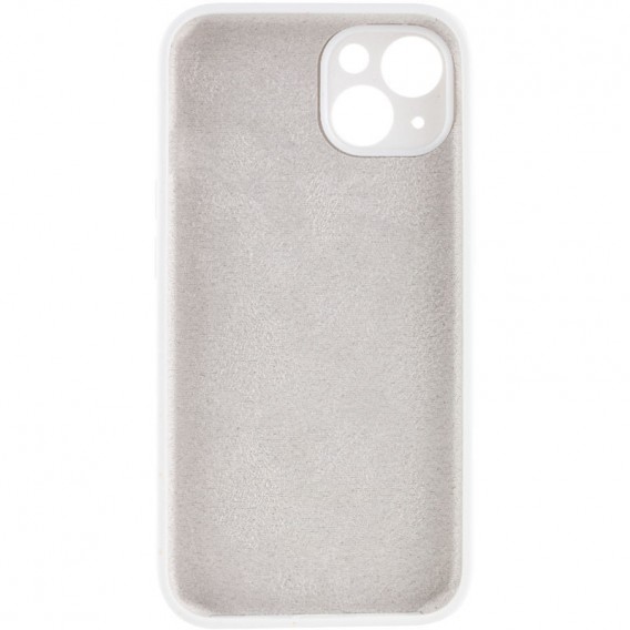 Чохол Silicone Case Full Camera Protective (AA) NO LOGO для Apple iPhone 14 (6.1"), Білий / White
