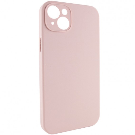 Чехол Silicone Case Full Camera Protective (AA) NO LOGO для Apple iPhone 14 (6.1"), Розовый / Pink Sand