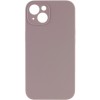 Чехол Silicone Case Full Camera Protective (AA) NO LOGO для Apple iPhone 14 (6.1"), Серый / Lavender
