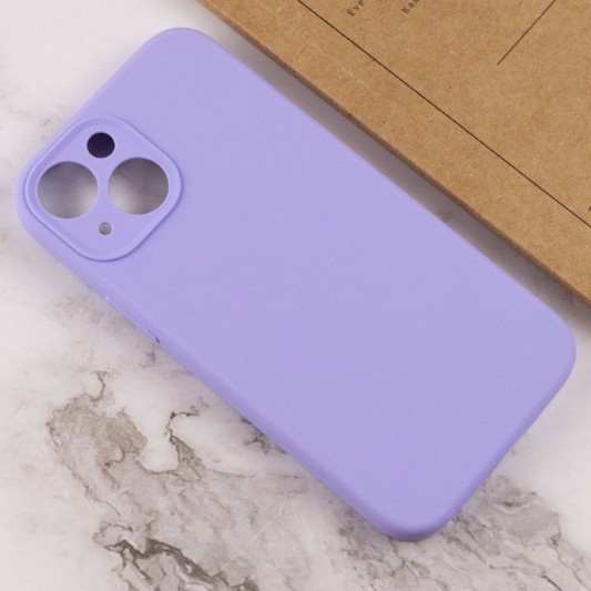 Чохол Silicone Case Full Camera Protective (AA) NO LOGO для Apple iPhone 14 (6.1"), Бузковий / Dasheen - зображення 2 