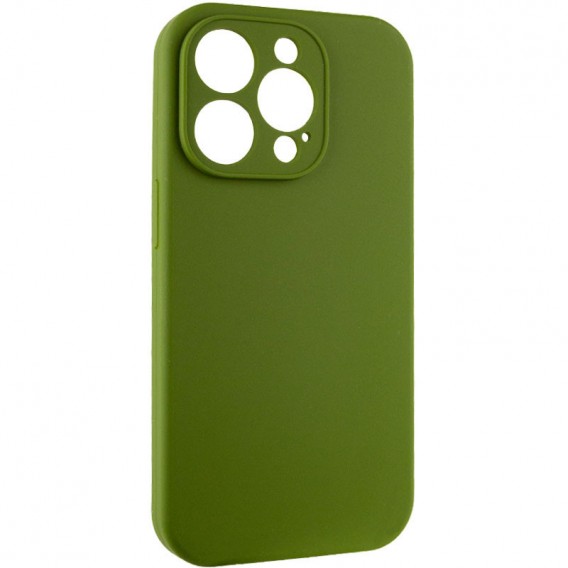 Чехол Silicone Case Full Camera Protective (AA) NO LOGO для Apple iPhone 14 Pro (6.1"), Зеленый / Dark Olive