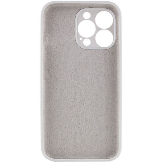 Чехол Silicone Case Full Camera Protective (AA) NO LOGO для Apple iPhone 14 Pro Max (6.7"), Белый / White