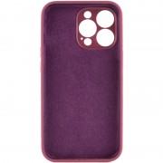 Чехол Silicone Case Full Camera Protective (AA) NO LOGO для Apple iPhone 14 Pro Max (6.7"), Бордовый / Plum
