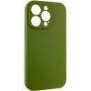 Чехол Silicone Case Full Camera Protective (AA) NO LOGO для Apple iPhone 14 Pro Max (6.7"), Зеленый / Dark Olive