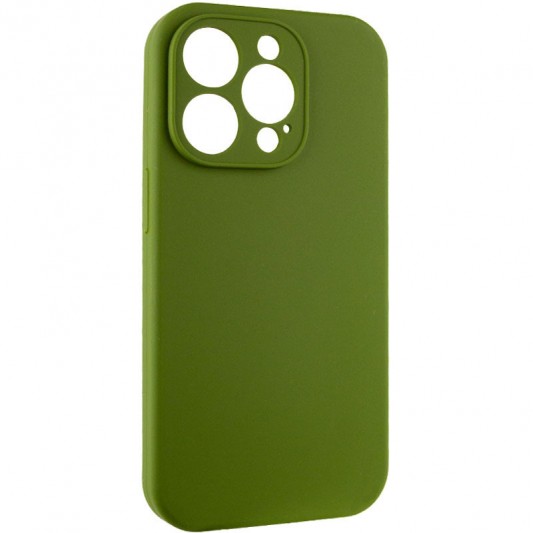 Чехол Silicone Case Full Camera Protective (AA) NO LOGO для Apple iPhone 14 Pro Max (6.7"), Зеленый / Dark Olive - изображение 1