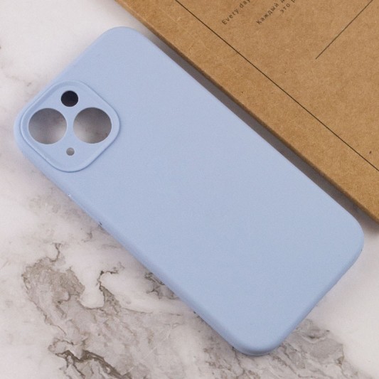 Чохол Silicone Case Full Camera Protective (AA) NO LOGO для Apple iPhone 15 (6.1"), Синій / Lilac Blue - зображення 2 
