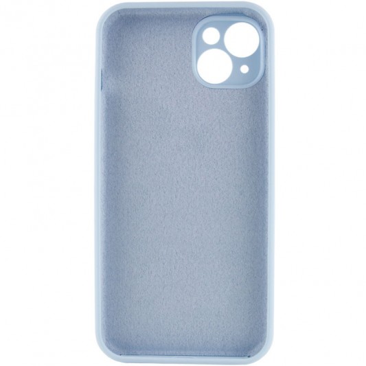 Чехол Silicone Case Full Camera Protective (AA) NO LOGO для Apple iPhone 15 (6.1"), Голубой / Sweet Blue - изображение 3