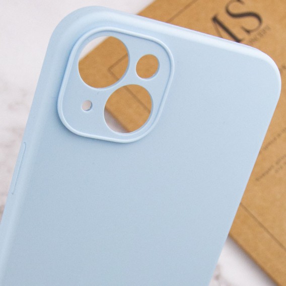 Чехол Silicone Case Full Camera Protective (AA) NO LOGO для Apple iPhone 15 (6.1"), Голубой / Sweet Blue