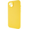 Чохол Silicone Case Full Camera Protective (AA) NO LOGO для Apple iPhone 15 (6.1"), Жовтий / Yellow