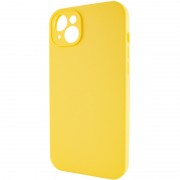 Чохол Silicone Case Full Camera Protective (AA) NO LOGO для Apple iPhone 15 (6.1"), Жовтий / Yellow