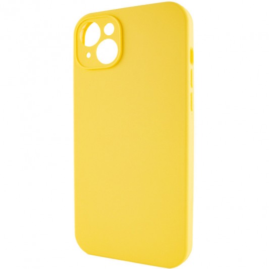 Чохол Silicone Case Full Camera Protective (AA) NO LOGO для Apple iPhone 15 (6.1"), Жовтий / Yellow - зображення 2 