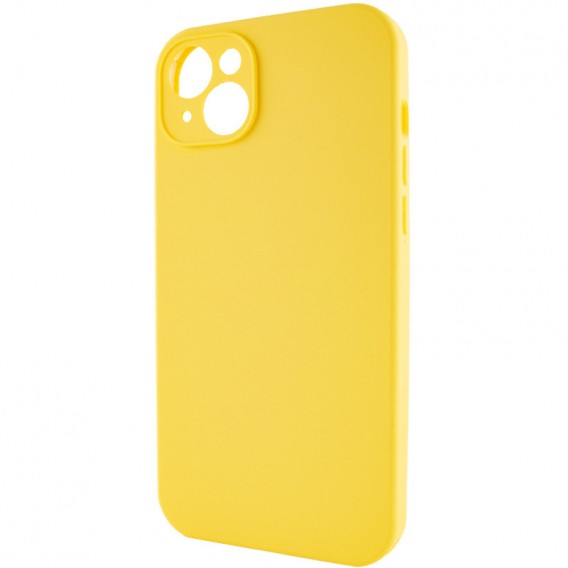 Чехол Silicone Case Full Camera Protective (AA) NO LOGO для Apple iPhone 15 (6.1"), Желтый / Yellow