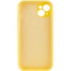 Чохол Silicone Case Full Camera Protective (AA) NO LOGO для Apple iPhone 15 (6.1"), Жовтий / Yellow