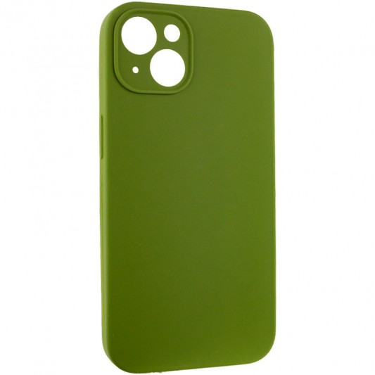 Чохол Silicone Case Full Camera Protective (AA) NO LOGO для Apple iPhone 15 (6.1"), Зелений / Dark Olive - зображення 1 