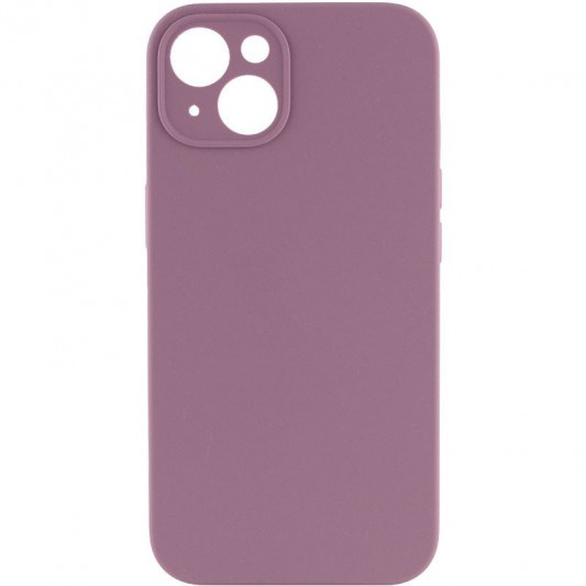 Чехол Silicone Case Full Camera Protective (AA) NO LOGO для Apple iPhone 15 (6.1"), Лиловый / Lilac Pride