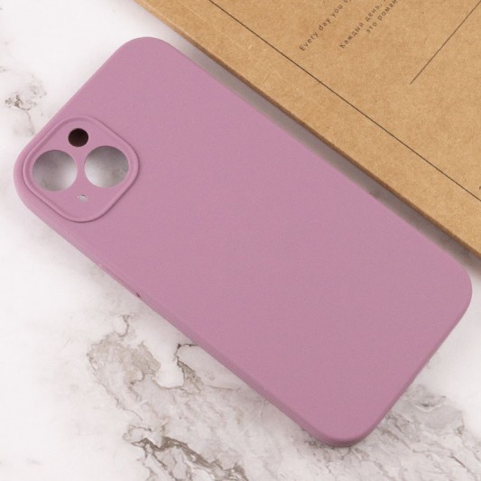 Чехол Silicone Case Full Camera Protective (AA) NO LOGO для Apple iPhone 15 (6.1"), Лиловый / Lilac Pride - изображение 2
