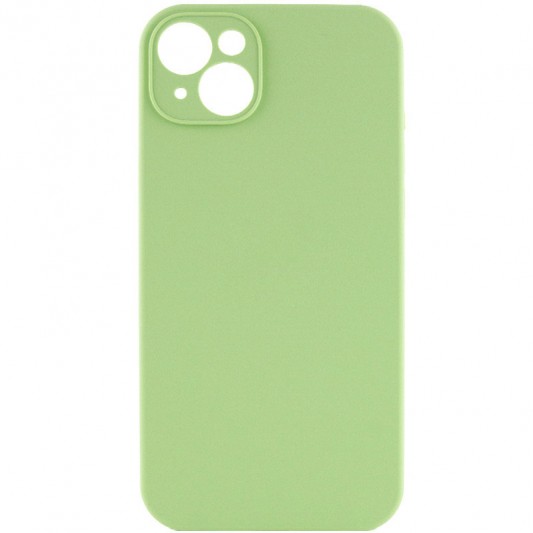 Чохол Silicone Case Full Camera Protective (AA) NO LOGO для Apple iPhone 15 (6.1"), М'ятний / Mint