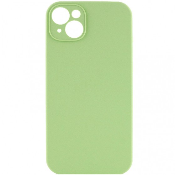 Чохол Silicone Case Full Camera Protective (AA) NO LOGO для Apple iPhone 15 (6.1"), М'ятний / Mint