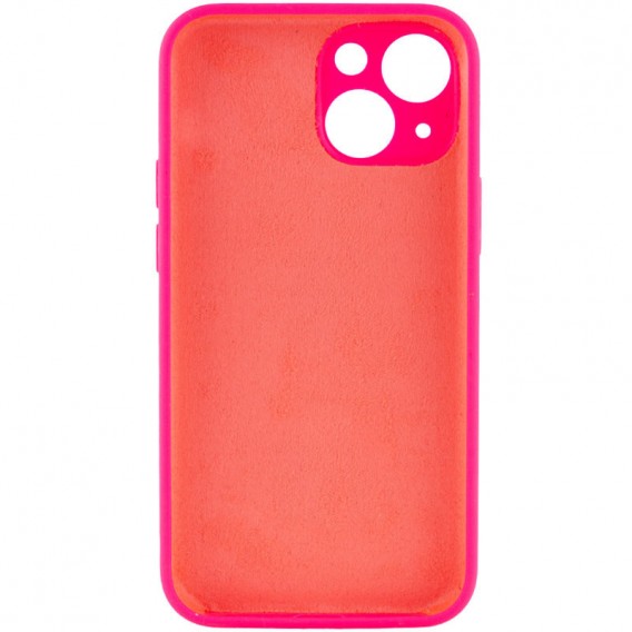 Чехол Silicone Case Full Camera Protective (AA) NO LOGO для Apple iPhone 15 (6.1"), Розовый / Barbie pink