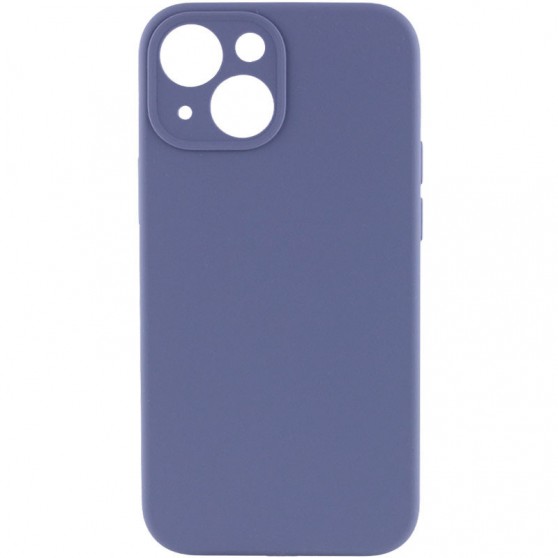 Чохол Silicone Case Full Camera Protective (AA) NO LOGO для Apple iPhone 15 (6.1"), Сірий / Lavender Gray