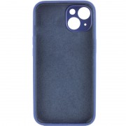 Чехол Silicone Case Full Camera Protective (AA) NO LOGO для Apple iPhone 15 (6.1"), Синий / Deep navy