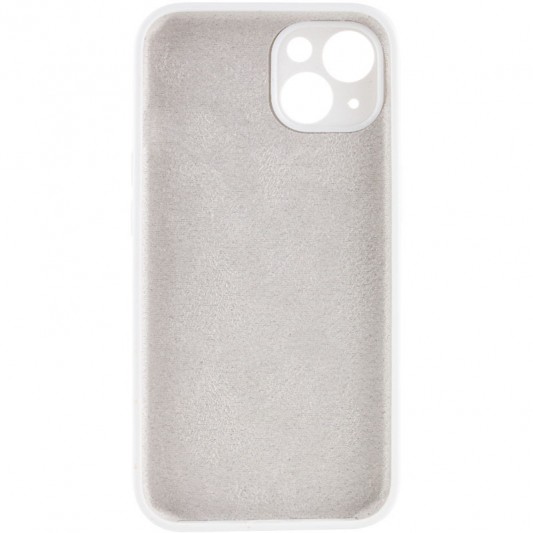 Чехол Silicone Case Full Camera Protective (AA) NO LOGO для Apple iPhone 15 Plus (6.7"), Белый / White - изображение 1
