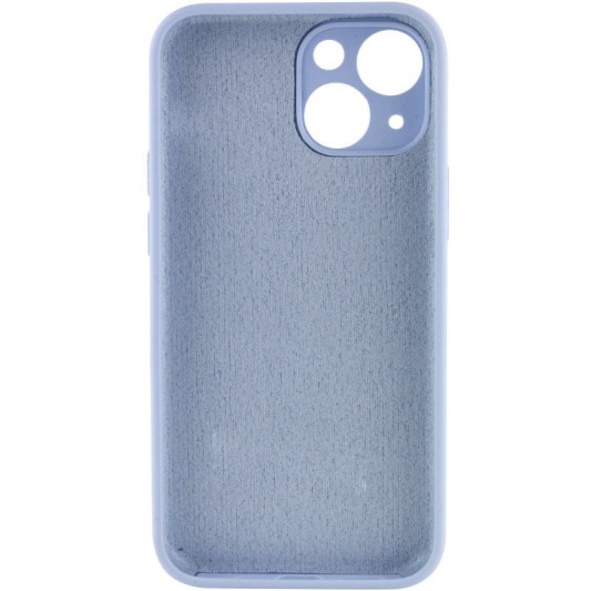 Чехол Silicone Case Full Camera Protective (AA) NO LOGO для Apple iPhone 15 Plus (6.7"), Голубой / Lilac Blue - изображение 1