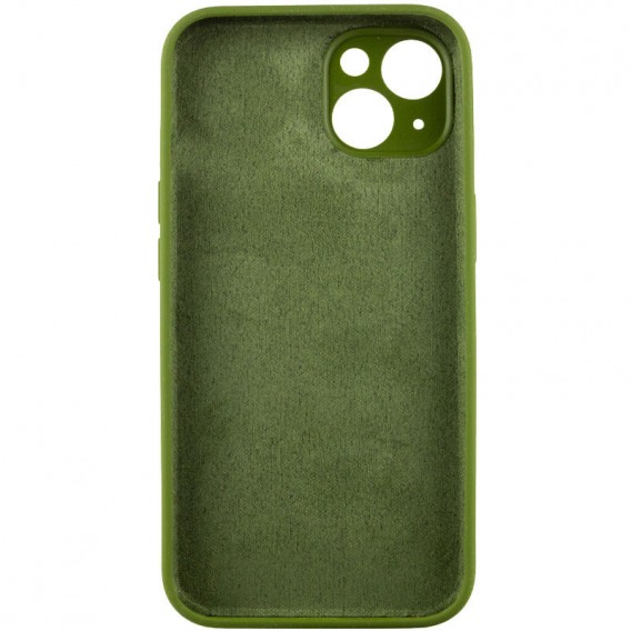 Чохол Silicone Case Full Camera Protective (AA) NO LOGO для Apple iPhone 15 Plus (6.7"), Зелений / Dark Olive