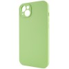 Чехол Silicone Case Full Camera Protective (AA) NO LOGO для Apple iPhone 15 Plus (6.7"), Мятный / Mint