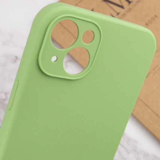 Чехол Silicone Case Full Camera Protective (AA) NO LOGO для Apple iPhone 15 Plus (6.7"), Мятный / Mint - изображение 4