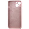 Чехол Silicone Case Full Camera Protective (AA) NO LOGO для Apple iPhone 15 Plus (6.7 дюйма) Розовый / Chalk Pink