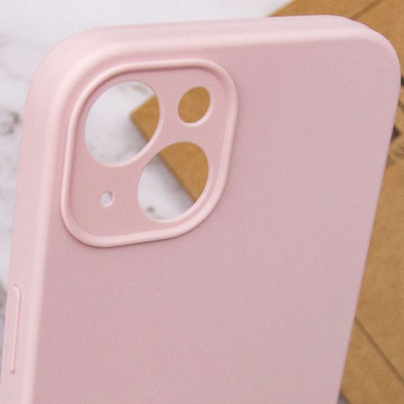 Чехол Silicone Case Full Camera Protective (AA) NO LOGO для Apple iPhone 15 Plus (6.7"), Розовый / Chalk Pink