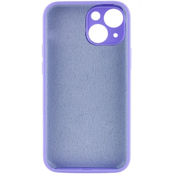 Чехол Silicone Case Full Camera Protective (AA) NO LOGO для Apple iPhone 15 Plus (6.7 дюйма) Сиреневый / Dasheen