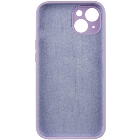 Чехол Silicone Case Full Camera Protective (AA) NO LOGO для Apple iPhone 15 Plus (6.7 дюйма) Сиреневый / Lilac