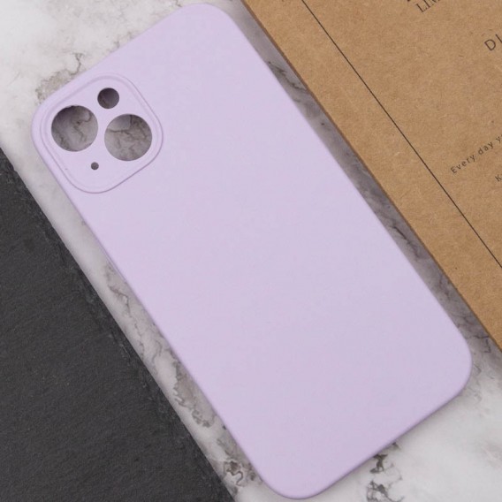 Чехол Silicone Case Full Camera Protective (AA) NO LOGO для Apple iPhone 15 Plus (6.7 дюйма) Сиреневый / Lilac