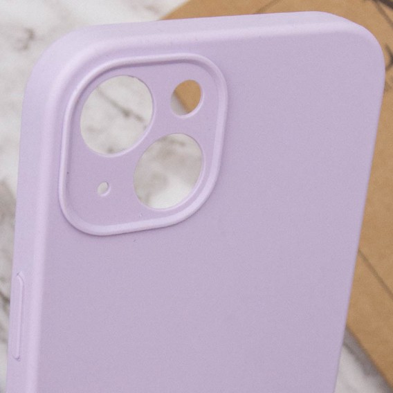Чехол Silicone Case Full Camera Protective (AA) NO LOGO для Apple iPhone 15 Plus (6.7 дюйма) Сиреневый / Lilac