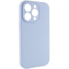 Чехол Silicone Case Full Camera Protective (AA) NO LOGO для Apple iPhone 15 Pro (6.1"), Голубой / Lilac Blue