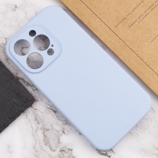 Чохол Silicone Case Full Camera Protective (AA) NO LOGO для Apple iPhone 15 Pro (6.1"), Синій / Lilac Blue - зображення 4 