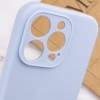 Чехол Silicone Case Full Camera Protective (AA) NO LOGO для Apple iPhone 15 Pro (6.1"), Голубой / Lilac Blue
