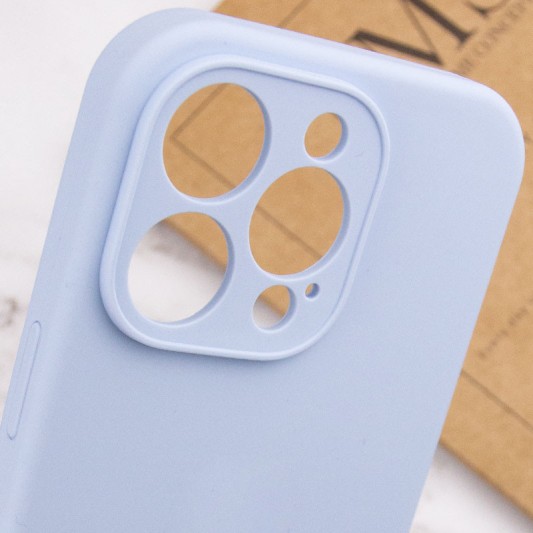 Чохол Silicone Case Full Camera Protective (AA) NO LOGO для Apple iPhone 15 Pro (6.1"), Синій / Lilac Blue - зображення 5 