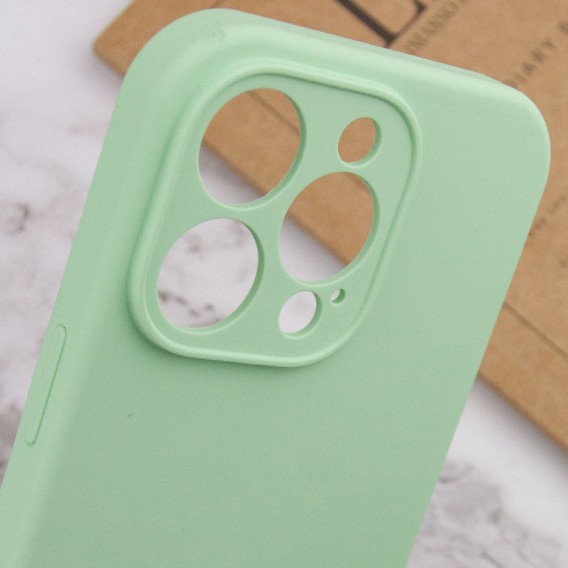 Чохол Silicone Case Full Camera Protective (AA) NO LOGO для Apple iPhone 15 Pro (6.1"), Зелений / Pistachio