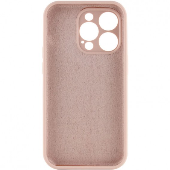 Чохол Silicone Case Full Camera Protective (AA) NO LOGO для Apple iPhone 15 Pro (6.1"), Рожевий / Pink Sand