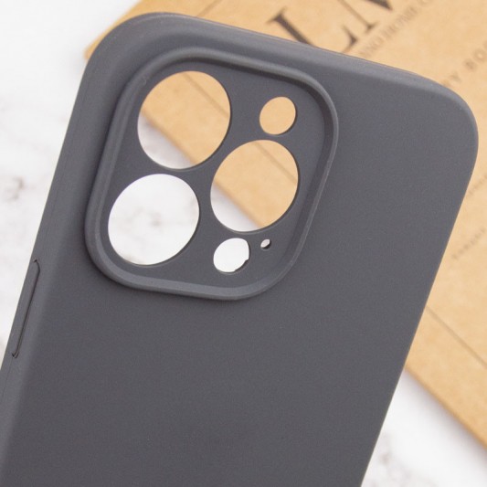 Чохол Silicone Case Full Camera Protective (AA) NO LOGO для Apple iPhone 15 Pro (6.1"), Сірий / Dark Gray - зображення 5 