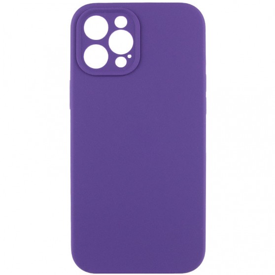 Чехол Silicone Case Full Camera Protective (AA) NO LOGO для Apple iPhone 15 Pro (6.1"), Фиолетовый / Amethyst
