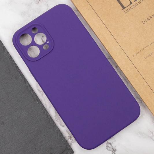 Чехол Silicone Case Full Camera Protective (AA) NO LOGO для Apple iPhone 15 Pro (6.1"), Фиолетовый / Amethyst - изображение 4