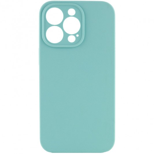 Чехол Silicone Case Full Camera Protective (AA) NO LOGO для Apple iPhone 15 Pro Max (6.7"), Бирюзовый / Marine Green
