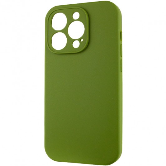 Чохол Silicone Case Full Camera Protective (AA) NO LOGO для Apple iPhone 15 Pro Max (6.7"), Зелений / Dark Olive - зображення 2 